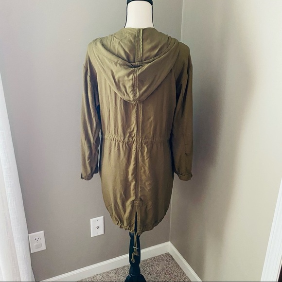 Love Tree Long Zip Up Jacket Green Sz Small - Picture 12 of 14